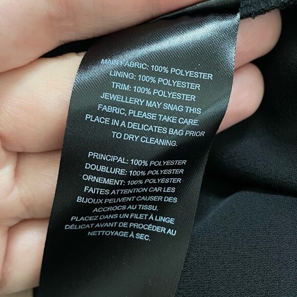 NWT Self-Portrait Twist Front Plunge Neckline Cropped Jumpsuit Black Size US 0 - Picture 8 of 11